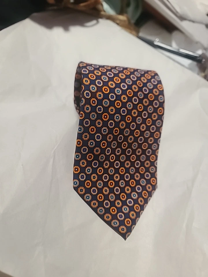 MAUS & HOFFMAN [ MULTI-COLOR ] men's tie 100% Silk Made in Italy - Image 3 of 4