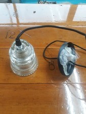 Hemingray 42 glass insulator Pendant Light. Ready to install.  Ceiling plate inc