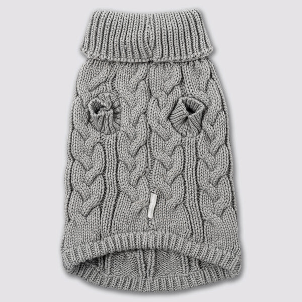 Hugo and Hudson grey cable knit dog jumper eBay