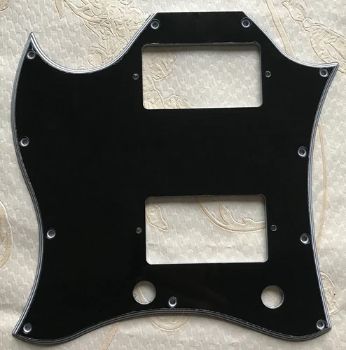 For Gibson SG Standard Style Full Face Left hand Guitar Pickguard,5 Ply Black