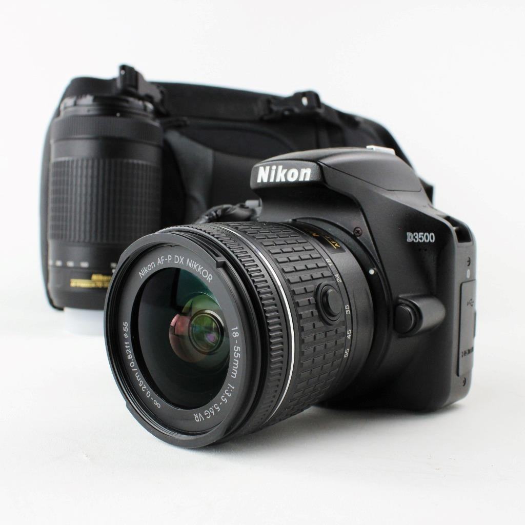 Nikon D3500 DSLR Camera with 18-55 VR AF-P and 70-300 AF-P Lenses 