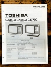 Toshiba CX3403 CX3503 CJ370C TV / Television Service Manual Original 