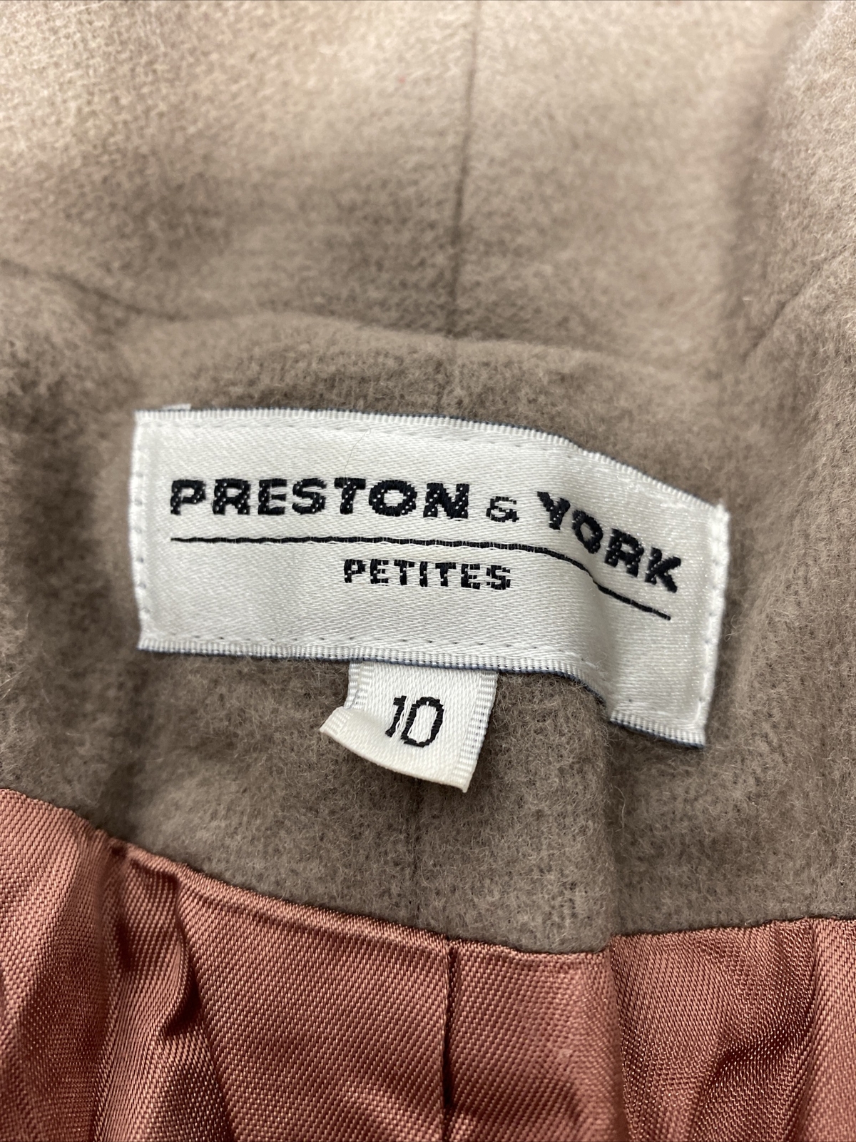 Preston York Petites Dillards Long Brown Wool Jacket Coat Size 10 eBay