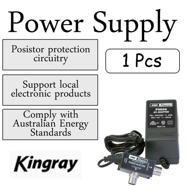 1x KINGRAY 17.5 VAC 100MA Power Supply PAL Type with Australian Energy Standards