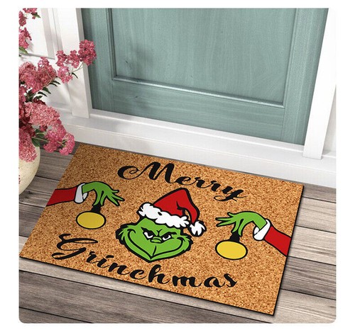 Xmas Grinch Christmas Festival Decoration Front Door Carpet Indoor Outdoor Mat a - Bild 5 von 19
