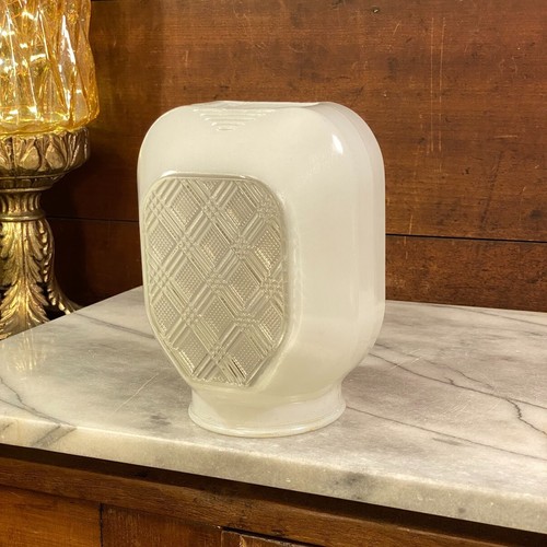 Vintage White Frosted Clear Glass Light Shade Cover Replacement