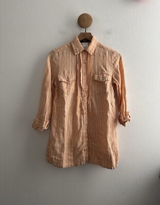 Max Mara Weekend Line Striped Button Down Shirt Size US 4 MaxMara