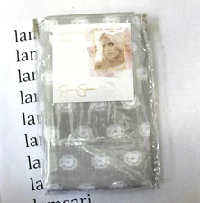 Jessica Simpson Naomi Gray Floral Cotton One Euro Size Pillow Sham NWT