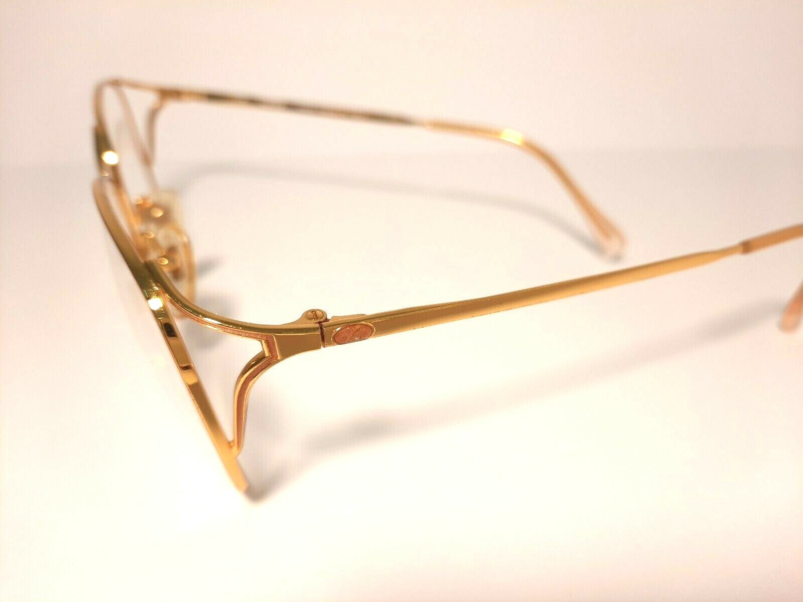 Lozza Rectangular Eyeglasses Gold Lightweight Men… - image 7