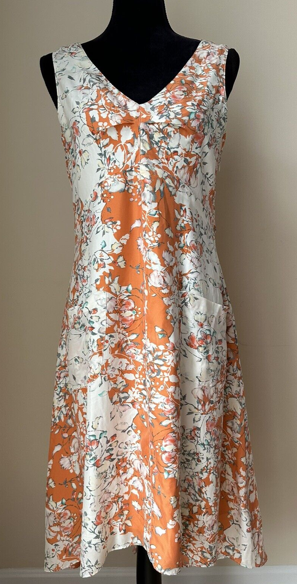 Sundance Womens Sleeveless Floral Silk Dress Sz 6 Orange White | eBay Sundance Womens Sleeveless Floral Silk Dress Sz 6 Orange White | eBay