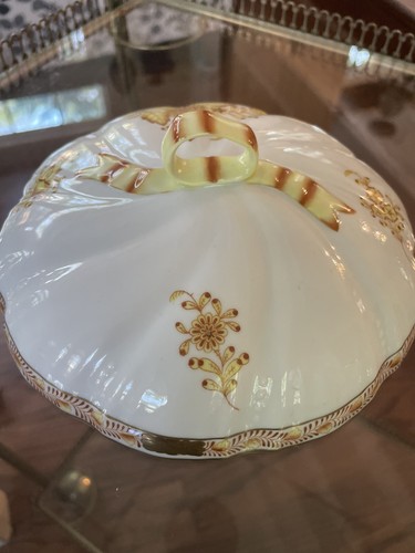 Herend Hungary Candy Dish LID ONLY Chinese Bouquet With Bow Finial - Picture 3 of 8