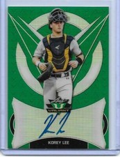 2019 Leaf Valiant Draft KOREY LEE Green Prismatic RC Auto 70/99 White Sox