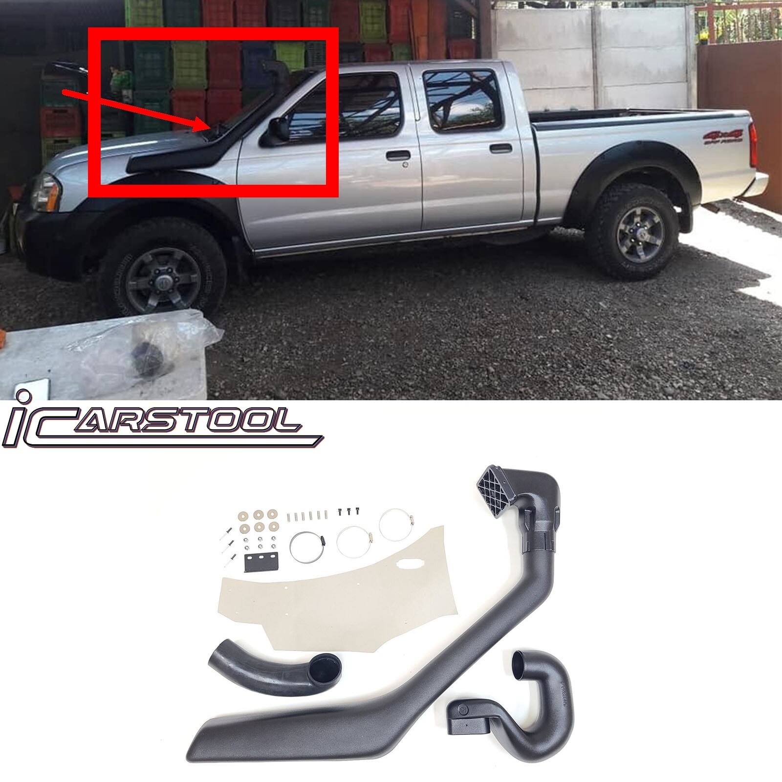 Snorkel Kit For 200004 Nissan Frontier Cold Air Ram Intake System