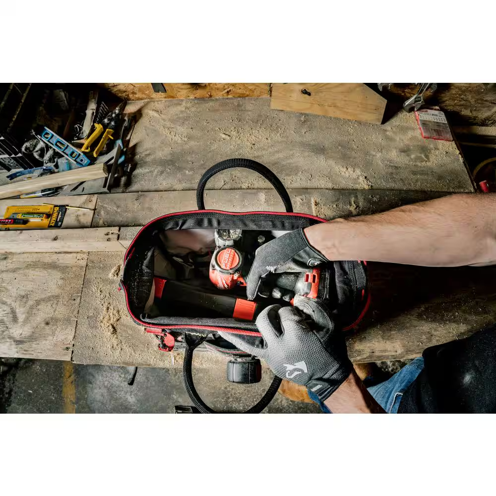 Husky PRO Tool Bag Heavy-Duty Polyester 14 in Durable Lockable