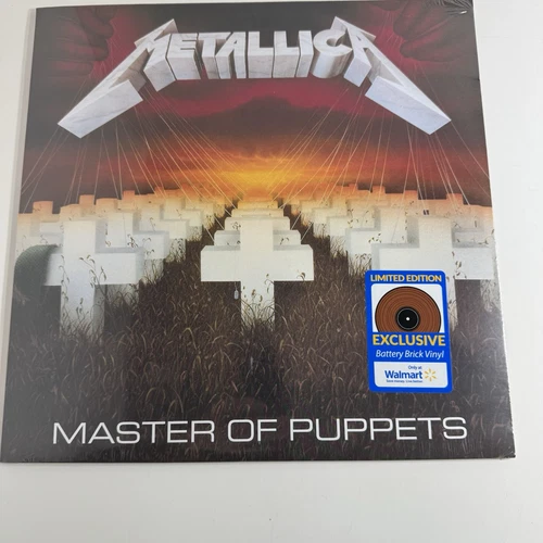 Metallica Master Of Puppets Vinyl Record LP Walmart Red Battery Brick Sealed
