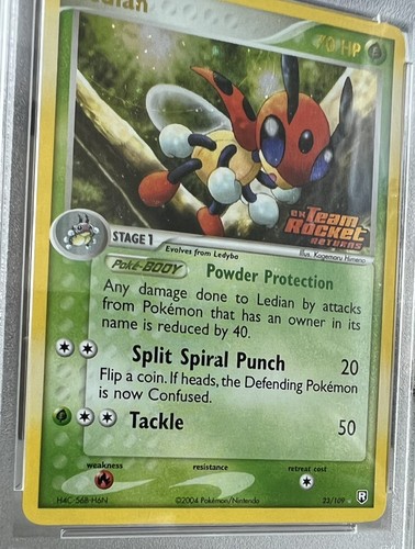 Ledian EX Team Rocket Returns Reverse Holo 23/109 PSA 9 Mint Pokémon 2004 - Picture 7 of 10
