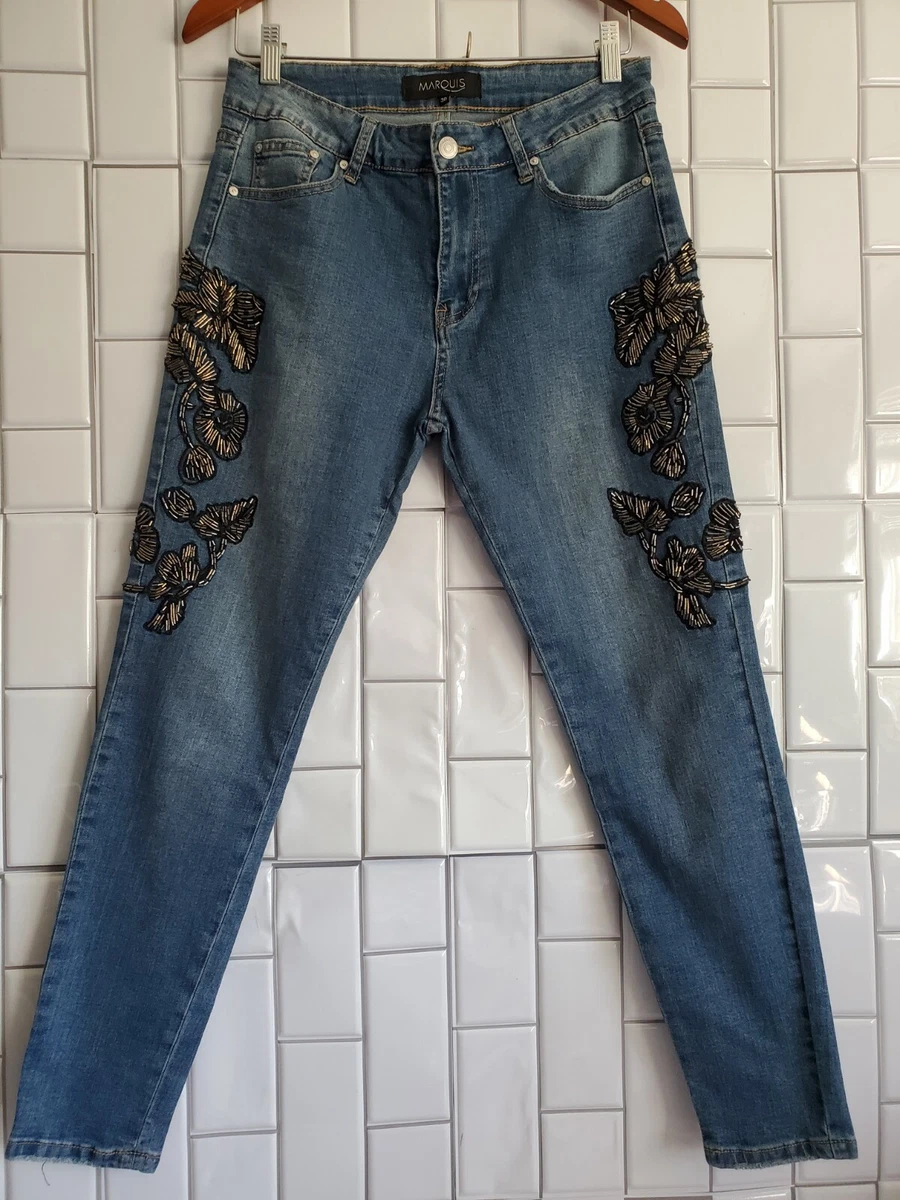 Beaded jeans best sale