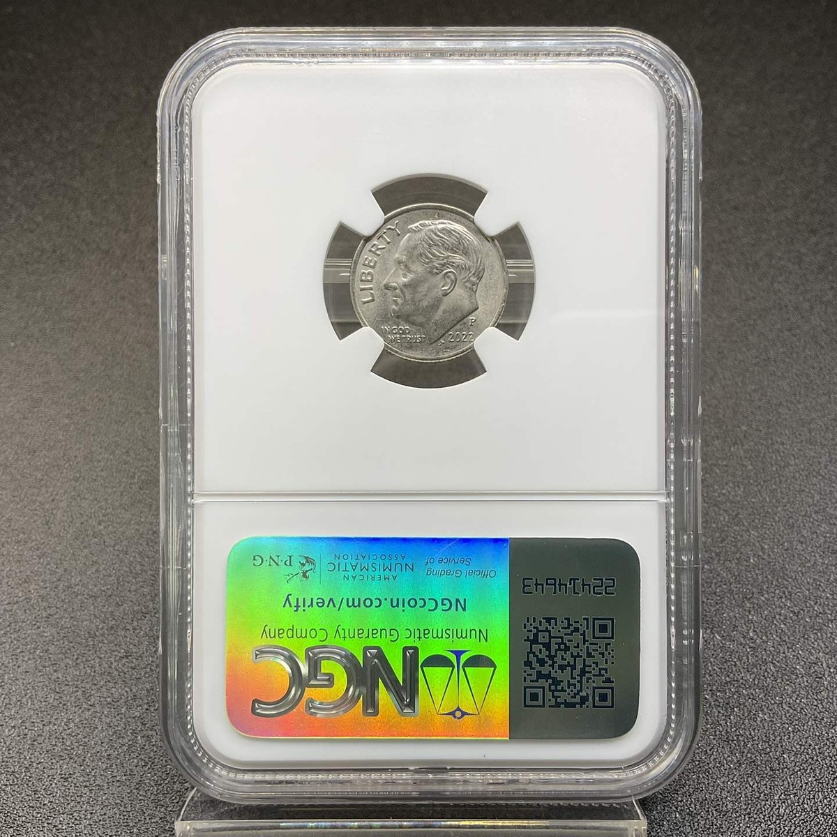 2022-P Missing Reverse Clad Layer 10c Roosevelt Dime Error Coin