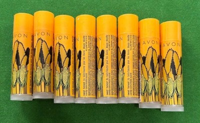 Avon Lip Balms CANDY CORN - 8 Tubes New Sealed Sweet Harvest Lip Balms