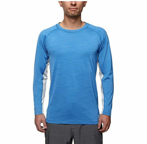 Мужская футболка Hang Ten с длинным рукавом, темно-синяя, большого размера