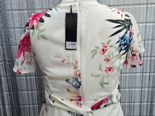 Dorothy Perkins Billie & Blossom Ivory Floral Midi Event Dress Size 18 NWT £45 - Picture 8 of 9