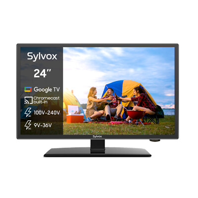 SYLVOX 24'' Smart Google TV 12V RV TV DC 9-36V No DVD Combo-Vehicle seies