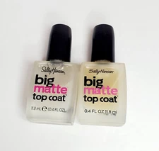 2x Sally Hansen Big Matte Top Coat ~ 0.4 fl oz each