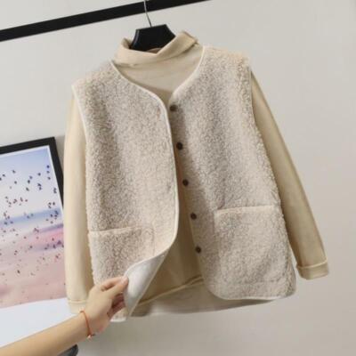 Vest Women Waistcoat Winter Thermal Thick Fleece Vests Women