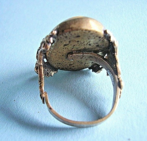 Jjo437 / BAGUE CABOCHON OEIL DE TIGRE / TAILLE RÉGLABLE - Imagen 5 de 5