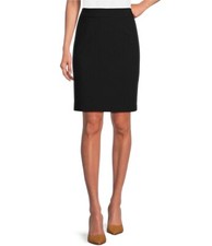 Michael Kors Black Stretch-Wool Gabardine Pencil Skirt. Size 4