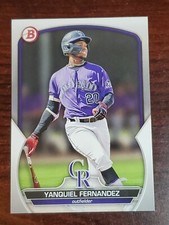 2023 Bowman  Base #BP-30 Yanquiel Fernandez - Colorado Rockies
