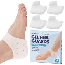 Gel Heel Guards - 4 ct - Soft Heel Protectors for Plantar Fasciitis, Spur Pai...
