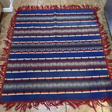 VTG Pendleton Woolen Mill Beaver State Robes Shawls  60 "X 64" Blanket Fringe
