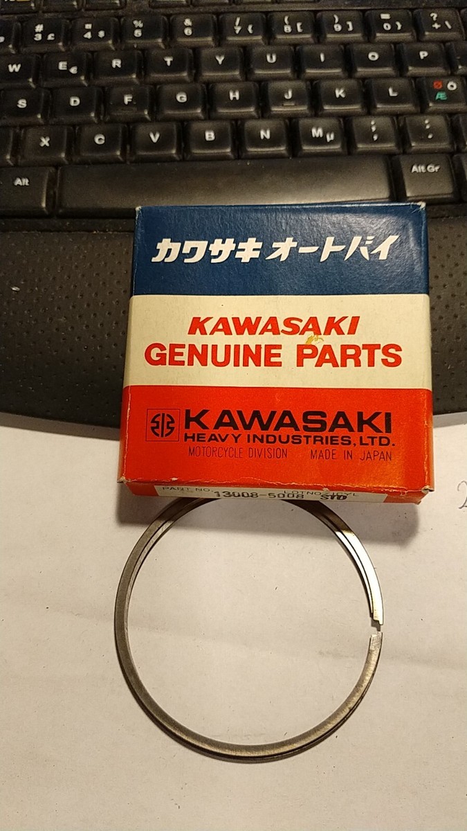 hi-☆ KAWASAKI KX KXT250 1974 - 85 NOS PISTON RINGS STD OEM 13008-5008