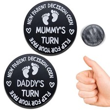 Funny baby decision coin gift double sided for mom dad couples holiday present