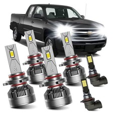AWALITED Fits for 2003-2006 Chevy Silverado High Low Beam Fog Lights Bulbs