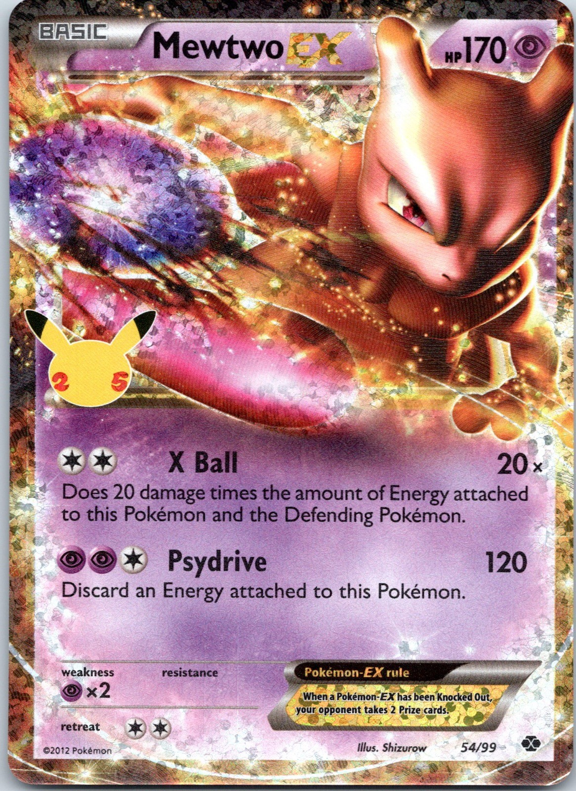 Mewtwo ex 2021 Celebrations: Classic Collection #54 Holo Price
