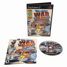 Tom and Jerry: War of the Whiskers (PS2, 2002) Complete w/ Manual & Comic Tested