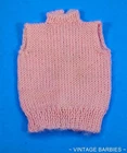 RARE Vintage Barbie Doll Knitting Pretty #957 Pink Sweater Vest MINTY ~ 1960's