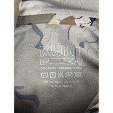 KUIU Gila LS Hoodie Mens Medium Valo Camo Sun Shirt UPF 50 Hunting Fishing