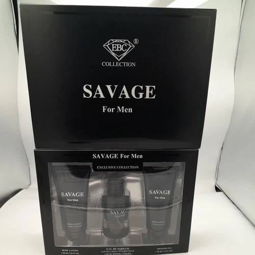3 piece savage Gift Set 100ml eau de perfume 90 shower gel 90ml body lotion