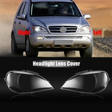Paar Scheinwerferglas L+R Klar Streuscheibe f&uuml;r Mercedes Benz ML W163 2002-2005