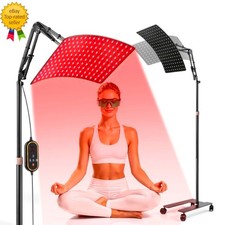 Red Light Therapy Device Full Body 660nm 850nm Infrared w/ Stand Goggles NIB