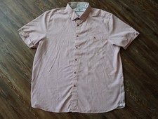 Ted Baker London Mens Blush Pink Geometric Short Sleeve Button Shirt Size 7