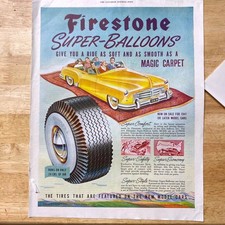 VTG 1948 Firestone Super-Balloons Tire Print ...