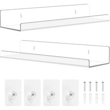 Wandregal Acryl Klebe Regal ohne Bohren Schwebend kleines Regal Bad Küche