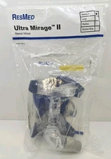 Res Med Ultra Mirage II Nasal w/Headgear Standard USA REF:16548 New, Sealed Pkg