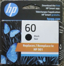 NEW Genuine HP 60 Black Ink Cartridge CC640WN APR 2026