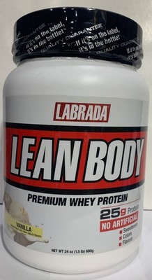 Labrada Lean Body Premium Whey Protein Powder- Vanilla- 25g Protein - 1.5lb/24oz