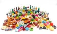 Miniature Food Drink Bottles Pretend Play Kitchen Game Party Toys 10 Bottles 